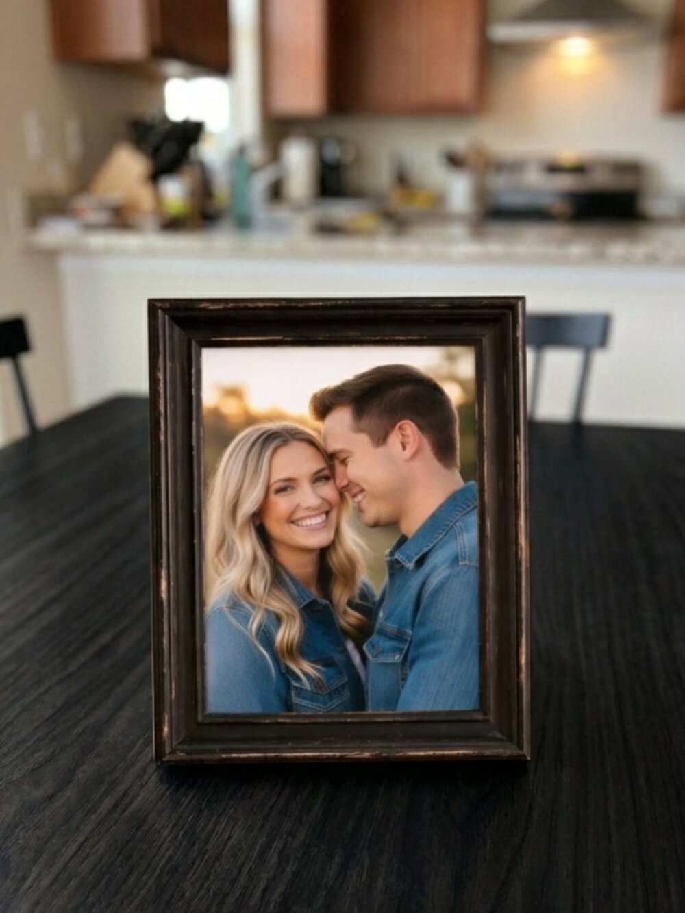 Vintage-Style Distressed Black and Brown 10in x 12in Frame